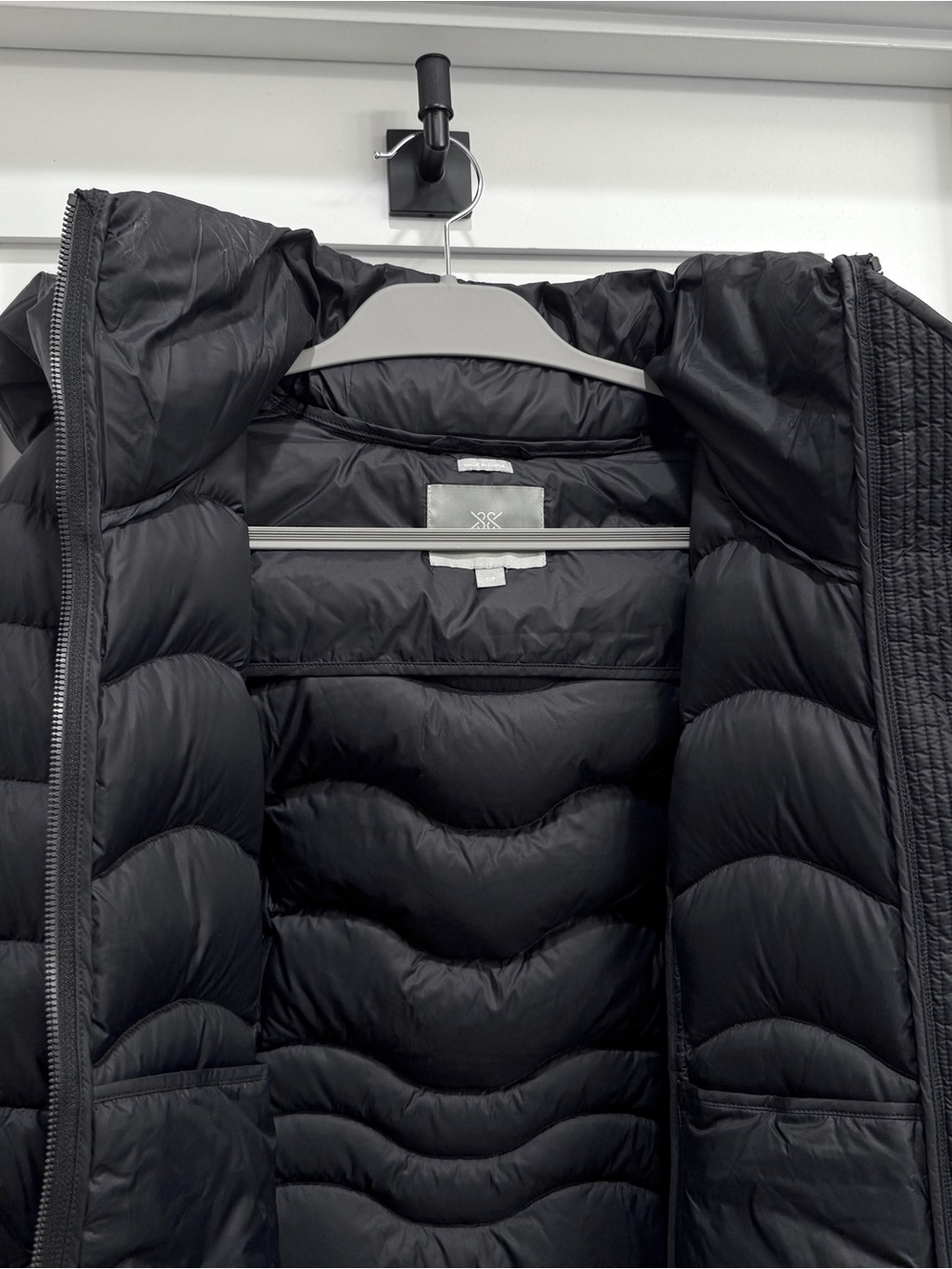 SOIA & KYO Lita Long Hooded Down Puffer Coat Black S - Picture 5 of 10